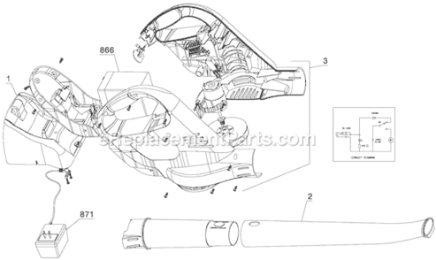 Part Location Diagram of 243213-00 DeWALT Battery
